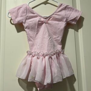 Mitari pink short sleeve leotard tulle tutu pull on ballet ballerina size 24M
